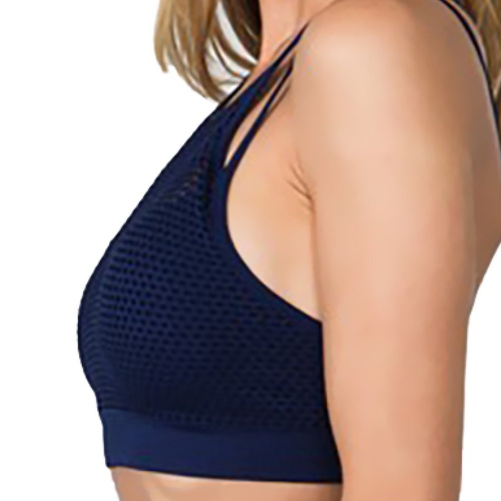 Mesh sports bra with criss cross strappy back - Picture 3 of 3